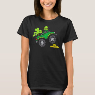 Camiseta Leprechaun Monster Truck Shamrock St Patrick Day B