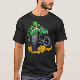 Camiseta Leprechaun Monster Truck Shamrock St Patrick Day B