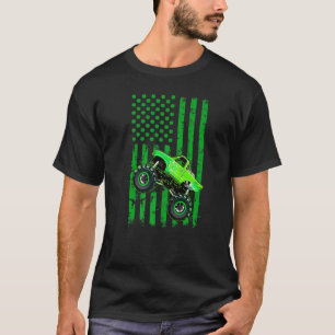Camiseta Leprechaun Monster Truck St Patrick Day American F