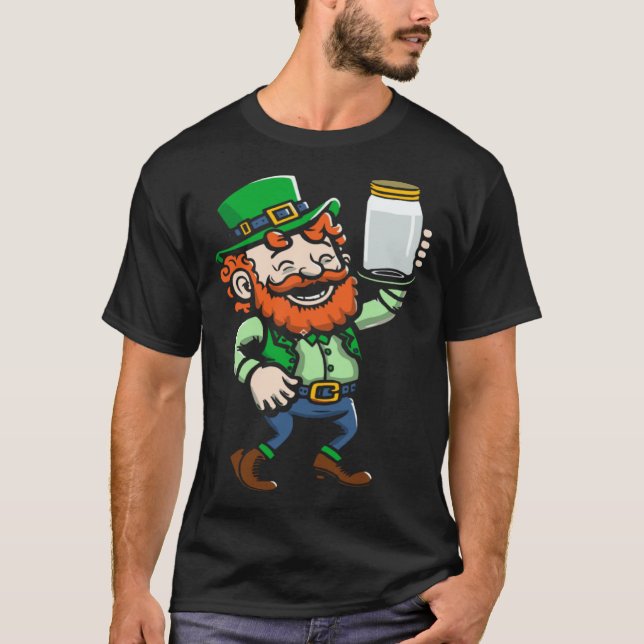 Camiseta Leprechaun Moonshine Jar St Paddys Day Happy St Pa (Anverso)
