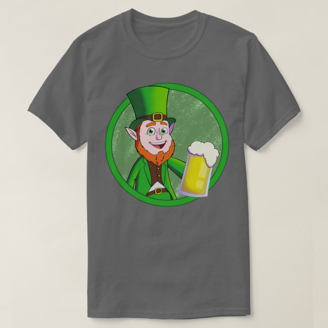 Camiseta Leprechaun ofrece una bebida (Diseño del anverso)