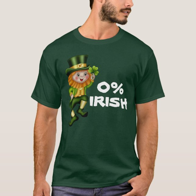 Camiseta Leprechaun oro 0% irlandés divertido St Patty (Anverso)