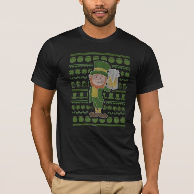 Camiseta Leprechaun Para El Día De La Cerveza De San Padys  (Anverso)