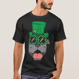 Camiseta Leprechaun Pitbull Clover Glasses St Patricks Day
