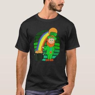 CAMISETA LEPRECHAUN POT DE SUNSET RETRO ST. EL DÍA DE PATRI