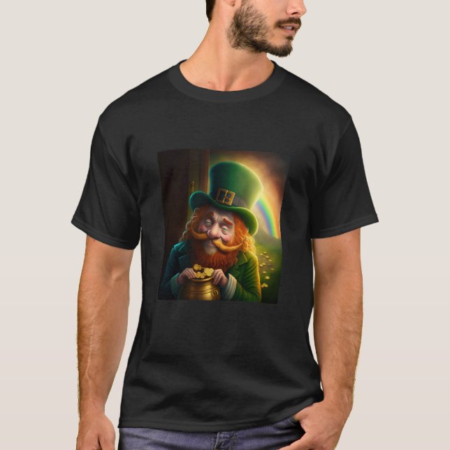 Camiseta Leprechaun Pot of Gold Rainbow St Patrick's Day Lu (Anverso)