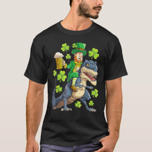 Camiseta Leprechaun Riendo Dinosaur Rex St Patricks Day Hom