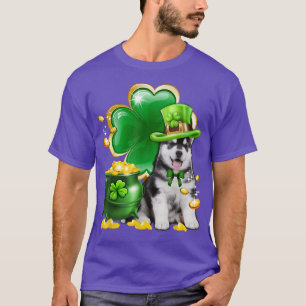 Camiseta Leprechaun Siberian Husky Irlandés Shamrock Dog St