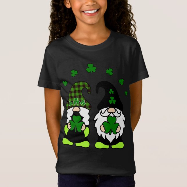 Camiseta Leprechaun St Patrick's Day Gnomes Shamrock Irish (Anverso)