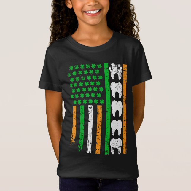 Camiseta Leprechaun Tooth Shamrock St Patrick Day Dentist D (Anverso)