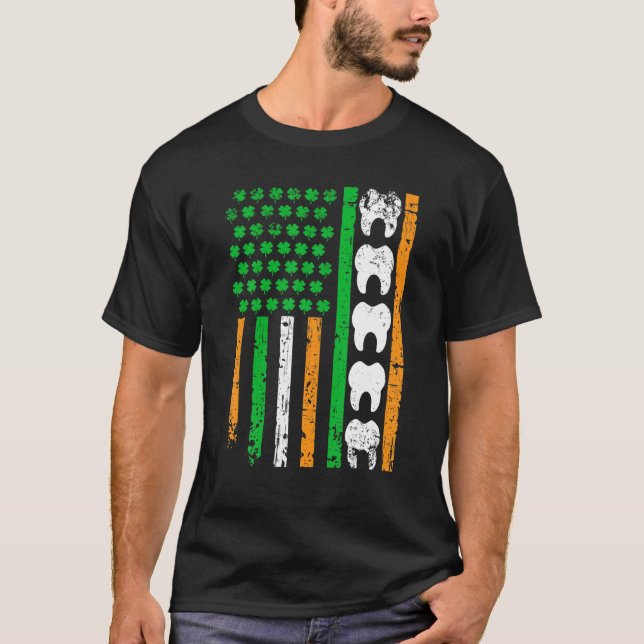 Camiseta Leprechaun Tooth Shamrock St Patrick Day Dentist D (Anverso)