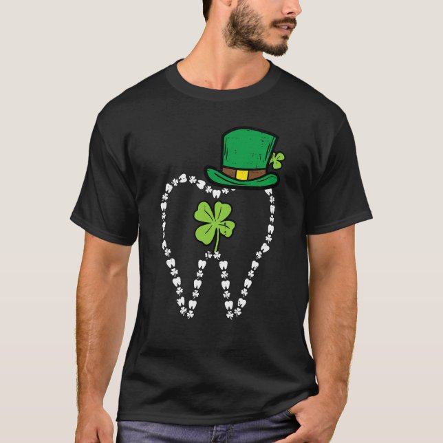 Camiseta Leprechaun Tooth Shamrock St Patrick Day Dentist D (Anverso)