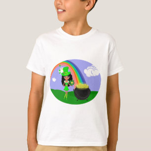 Camiseta Leprechaun trigueno del chica del día del St Pat