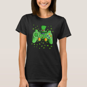 Camiseta Leprechaun Video Game Controller Gamer con Shamro