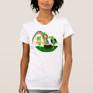Camiseta Leprechauns del chica del día de San Patricio