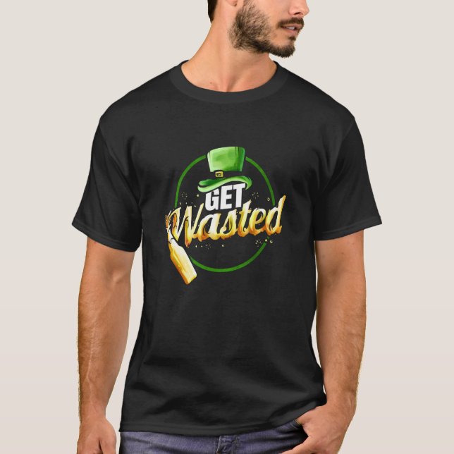 Camiseta Leprechauns Hat Get Wasted With Beer On St Patrick (Anverso)