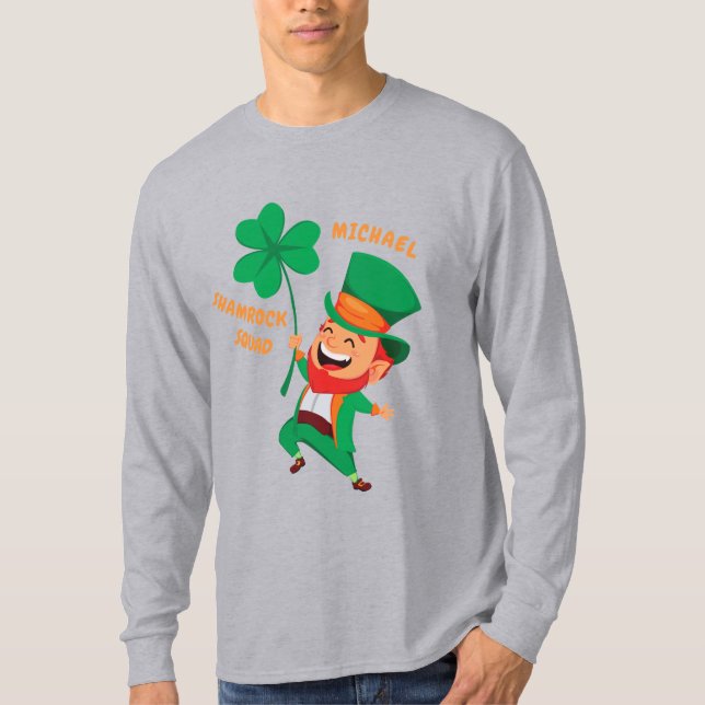 Camiseta Leprechauns Shamrock Squad irlandés (Anverso)