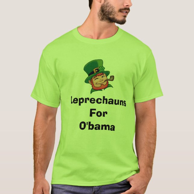 Camiseta LeprechaunsForO'bama (Anverso)