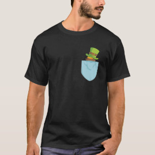 Camiseta Leprechoun Escondiéndose En El Bolsillo, Saint Pat