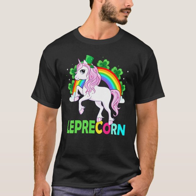Camiseta Lepricorn Funny Leprechaun Unicorn Niños Chicas Mu (Anverso)