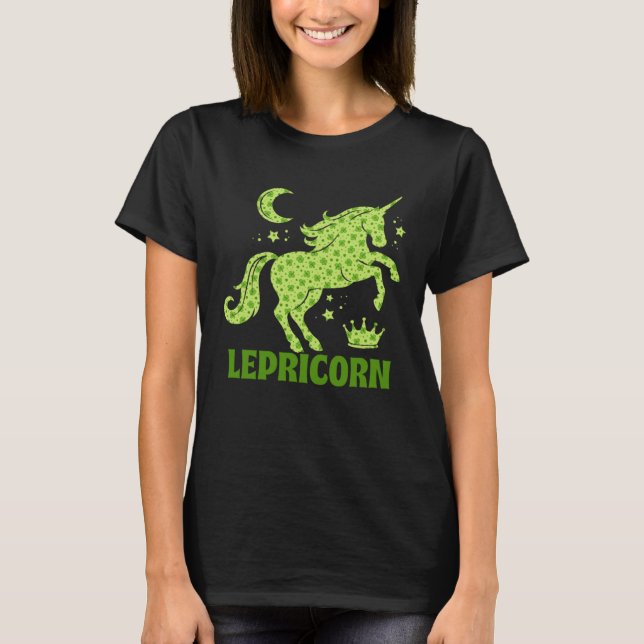 Camiseta Lepricorn Leprechaun Unicorn St Patrick s Day Sham (Anverso)