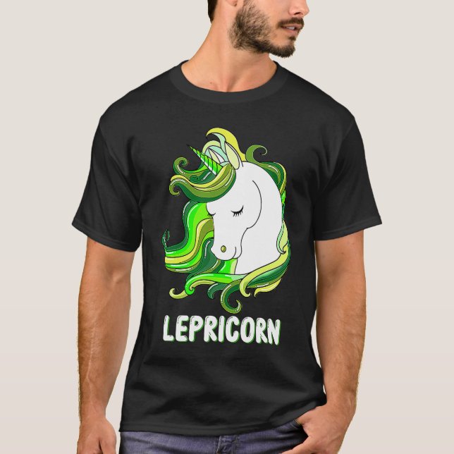 Camiseta Lepricorn Leprechaun Unicorn  St Patricks Day Kids (Anverso)