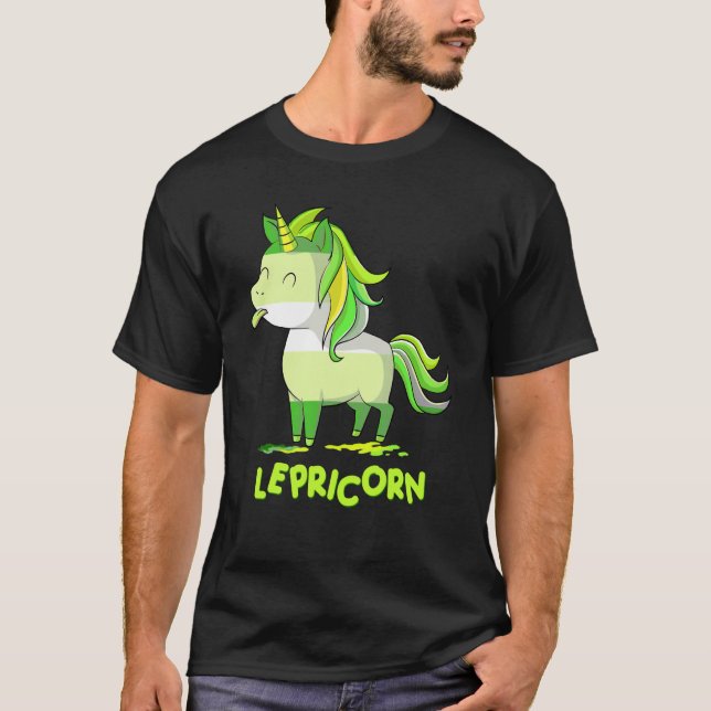 Camiseta Lepricorn Leprechaun Unicorn St Patricks Day Kids (Anverso)