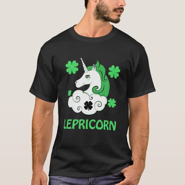 Camiseta Lepricorn, Saint Patrick Funny Unicorn St Patricks (Anverso)