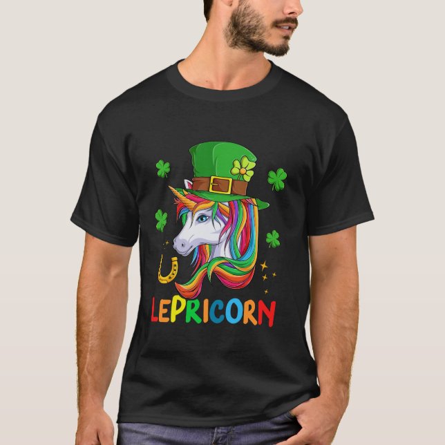 Camiseta Lepricorn St Patrick's Day Shamrock Leprechau (Anverso)