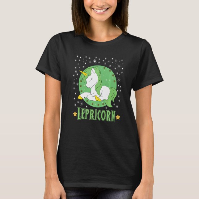 Camiseta Lepricorn St Patricks Day Unicorn Chicas irlandese (Anverso)