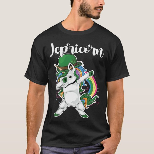 Camiseta Lepricorn Unicorn St Patricks Day Kids Girls Lucky (Anverso)