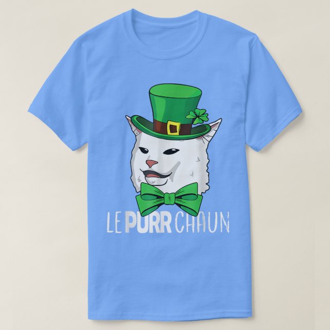 Camiseta Lepurrchaun Purr Smudge Cat Meme Shamrock St (Diseño del anverso)