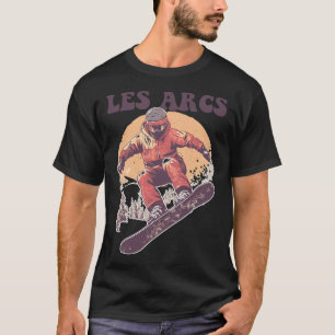 Camiseta Les Arcs France Retro Snowboard