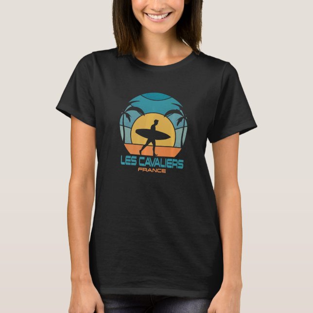 Camiseta Les Cavaliers Surfing Beach Retro Surfing Summer V (Anverso)