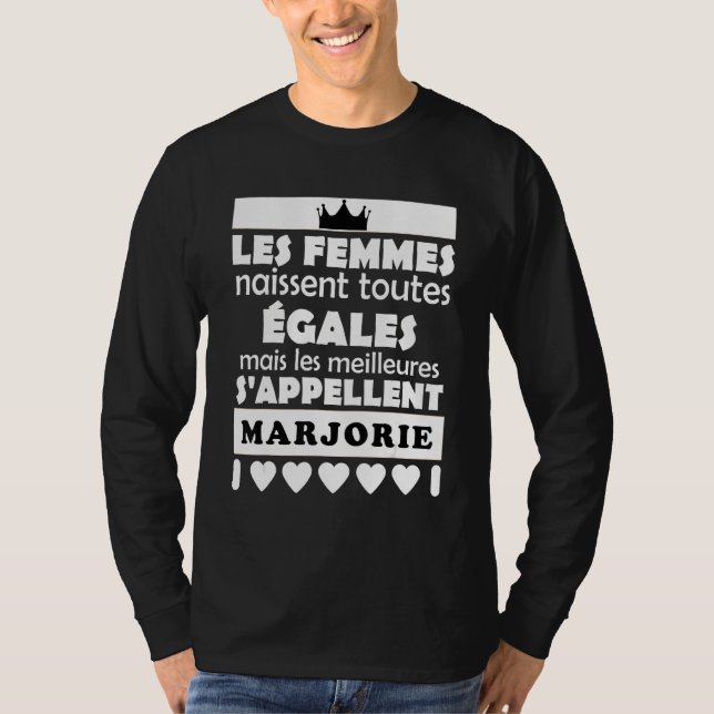 Camiseta les femmes nait tous égales les mieux MARJORIE (Anverso)