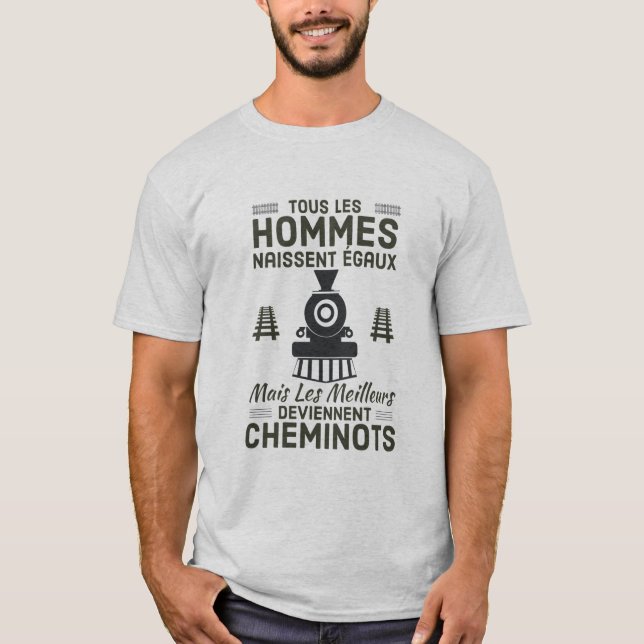 Camiseta Les meilleurs deviennent cheminots (Anverso)