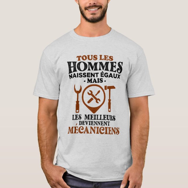 Camiseta Les meilleurs deviennent mécaniciens (Anverso)