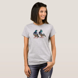 Camiseta Les pigeons en couple resteront toujours fidèles.