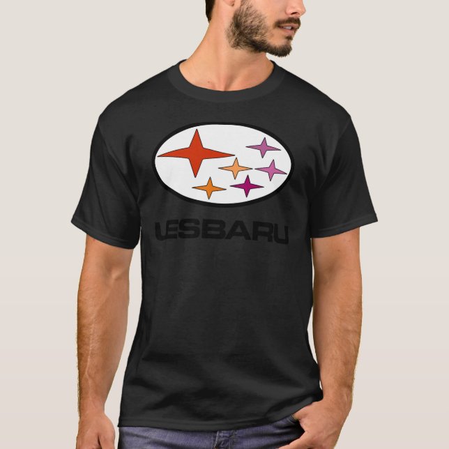 Camiseta Lesbaru - Lesbian Car Logo Sticker (Anverso)