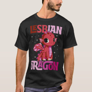 Camiseta Lesbian Dragon LGBTQ Pride Flag Queer Couple Party