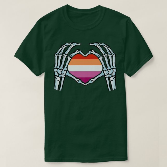 Camiseta Lesbian  Gay Skeleton  seual Identity  Nonbinary L (Diseño del anverso)