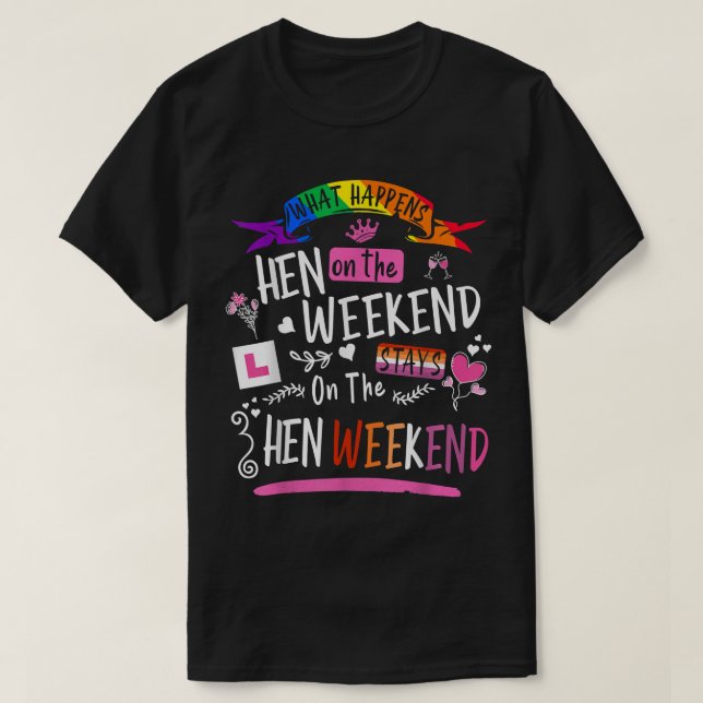 Camiseta Lesbian Hen Do Outfits For Women & Group Hen Night (Diseño del anverso)