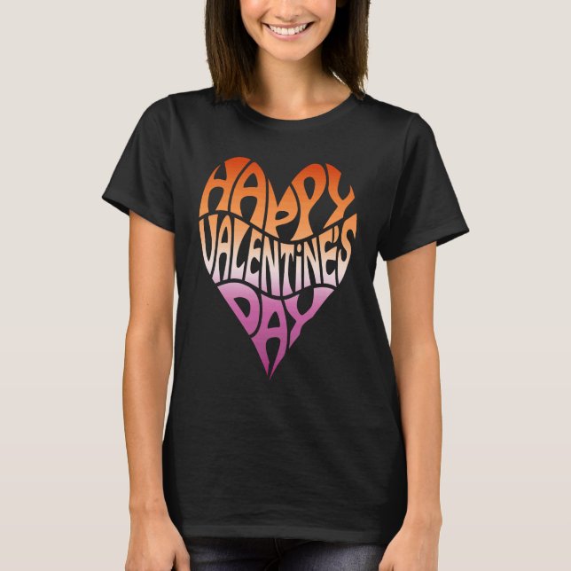 Camiseta Lesbian Valentine's Day Subtle LGBT LGBTQ Gay Prid (Anverso)