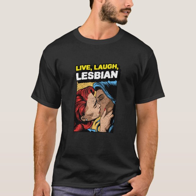 Camiseta Lesbiana de amor en vivo (Anverso)