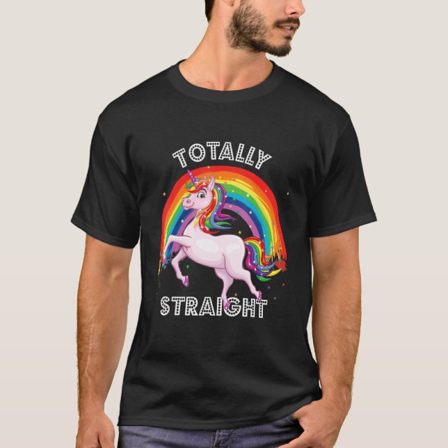 Camiseta Lesbiana del orgullo gay unicornio (Anverso)