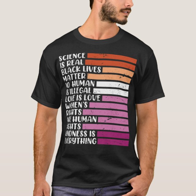 Camiseta Lesbiana dice Orgullo Lésbico Orgullo LGBT (Anverso)