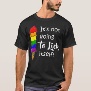 Camiseta Lesbiana gay LGBTQ Cita Hielo Cream Naughing dicie