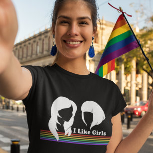 Camiseta Lesbiana Me Gustan Las Chicas Mujeres Gays Desfile