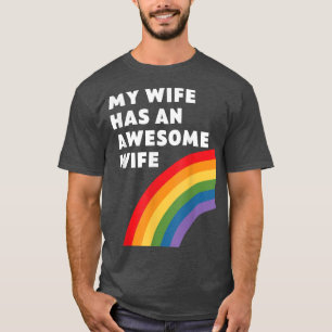 Camiseta Lesbiana Mi Esposa Tiene Una Esposa Increíble Lesb