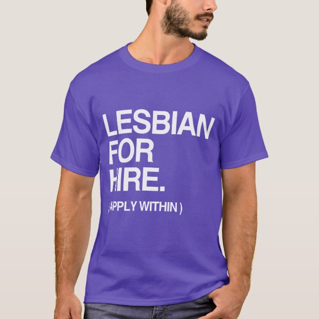 CAMISETA LESBIANA PARA EL ALQUILER (Anverso)